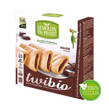 Picture of Biscuit Bio Twibio Fourré Chocolat 150g - 100% Vegan