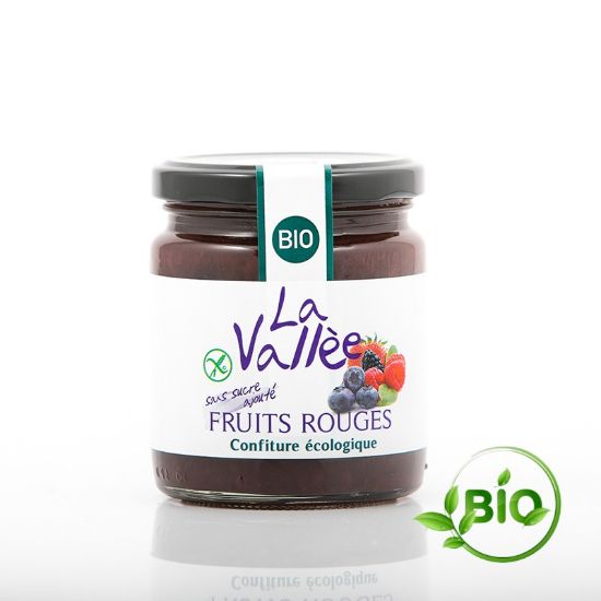 Image de Confiture Bio Fruits rouges agave La Vallée 260g