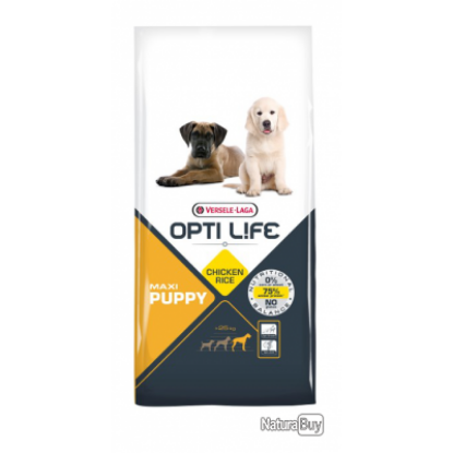 Image de Croquettes chien Opti Life Puppy Medium Poulet 12.5Kgs