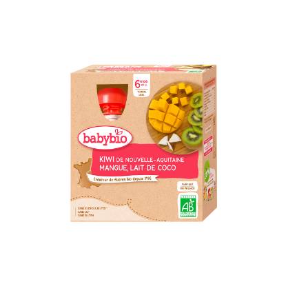 Picture of Babybio Gourde Kiwi Mangue Coco 4 x 90g