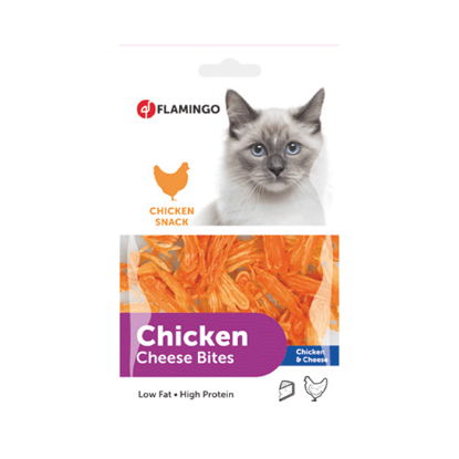 FLAMINGO Chick'n snack chicken et cheese pour chat 85g