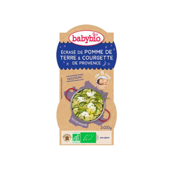 Bols Bonne nuit PDT Courg. Babybio 2x200g