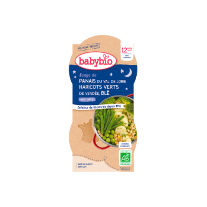 Bols Bonne Nuit Legumes Verts Blé Babybio 2x200g