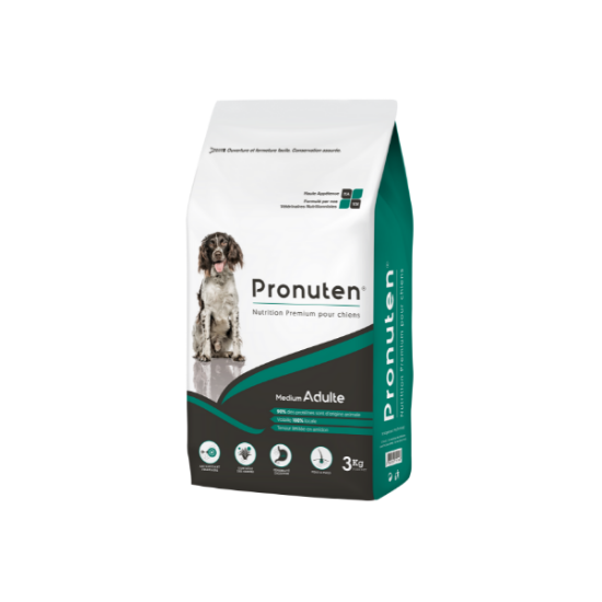 PRONUTEN croquettes chien adulte médium 3 KG