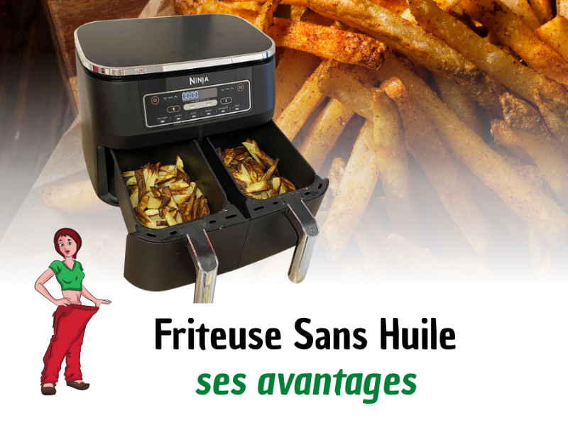 Friteuse sans huile Ninja Foodi AF400EU double compartiment Air Fryer 9,5L    - Shopping et Courses en ligne, livrés à domicile ou au  bureau, 7j/7 à la Réunion