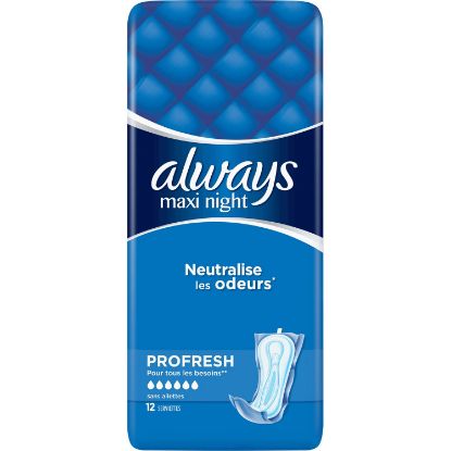 Serviette Hygiénique Maxi Profresh Night Always x12 