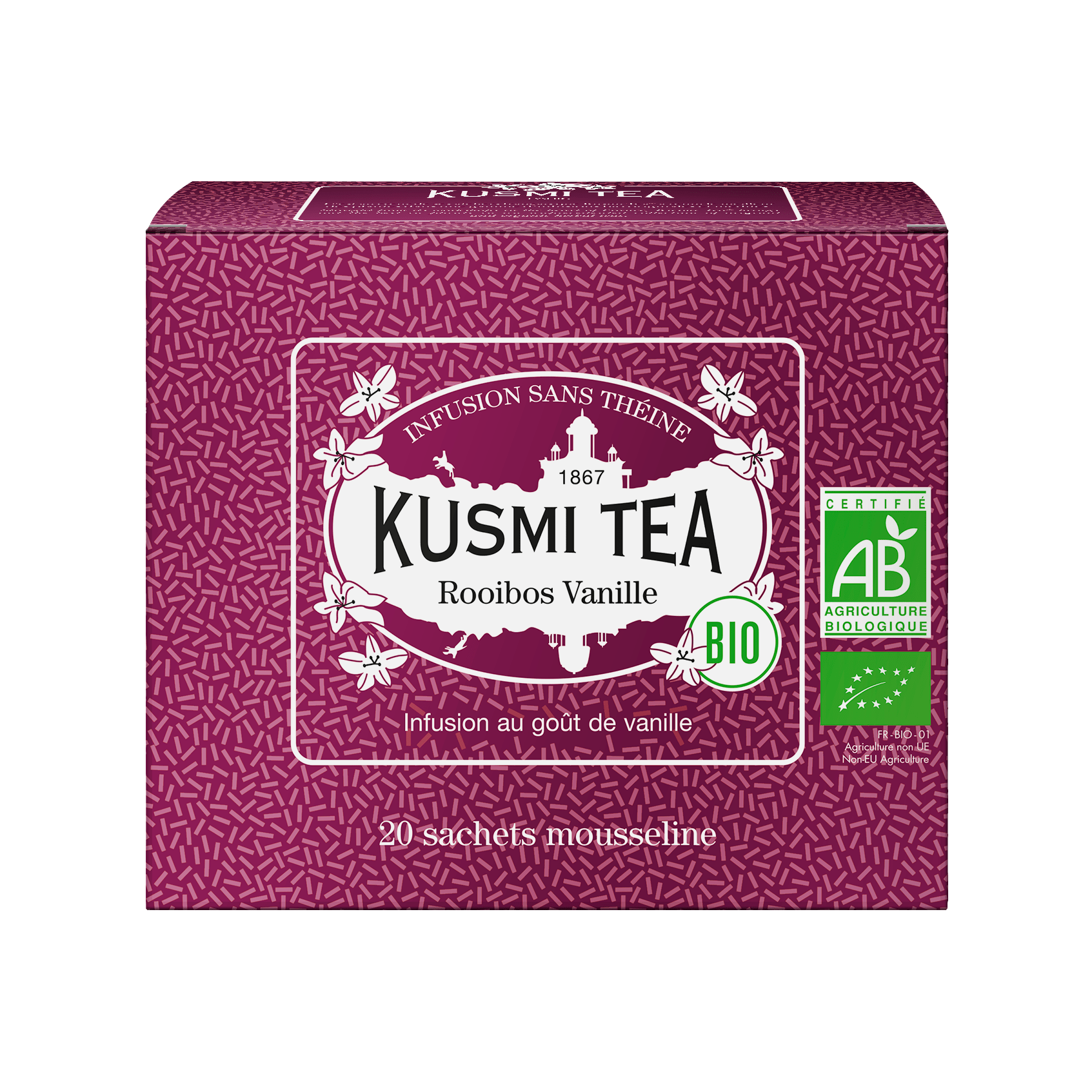 KUSMI TEA - Sweet Love - boîte 20 sachets   - Shopping et  Courses en ligne, livrés à domicile ou au bureau, 7j/7 à la Réunion