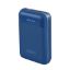 Batterie externe Power Delivery 20 W, 10 000 mAh, finition rainuree soft touch - bleu