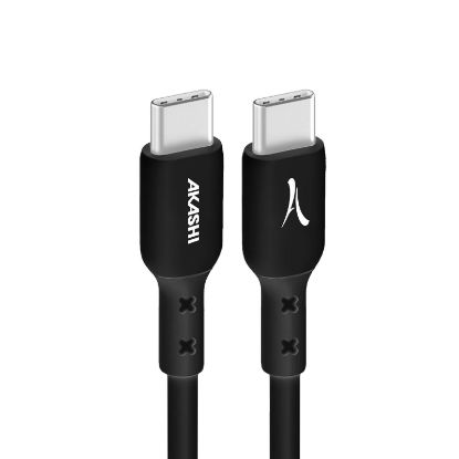 Image de Câble renforcé USB-C vers USB-C Noir 1,5m - Akashi