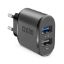 Chargeur de batterie Fast Charge avec deux ports USB - SBS