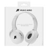 Casque filaire avec coussinets rembourres rotatifs Music Hero SBS - blanc 