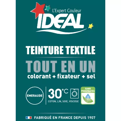 IDEAL / ESWACOLOR, Teinture textile NOIR pour coton, lin, viscose, soie  Mini 13, Teinture pour coton, lin et viscose (Mini)