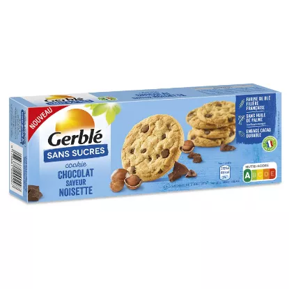 Image de Cookies pépites chocolat noisette sans sucres Gerblé