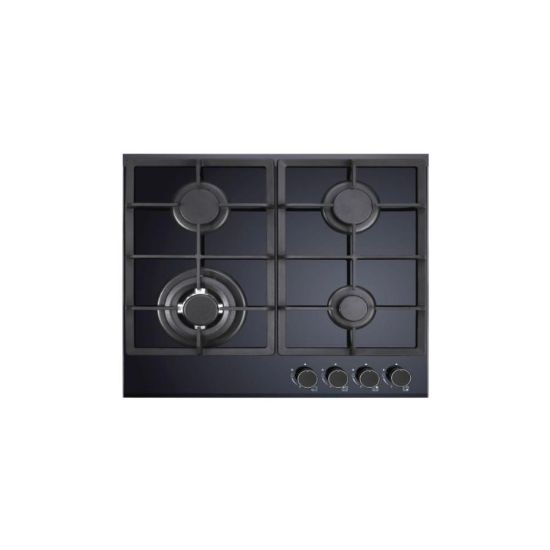 Picture of Plaque de cuisson encastrable 4 feux gaz 60cm DeRosso NDR-4FGWF-V - verre noir