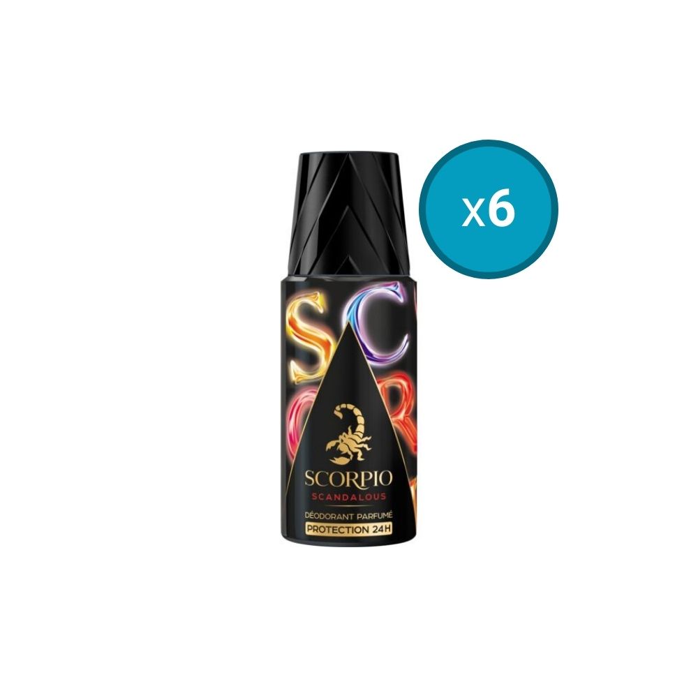 6x D odorant spray homme Scorpio Scandalous 150mL ChezVous.re