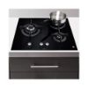 Image de Plaque de cuisson encastrable 65 cm, 3 feux gaz, 7750W - De Dietrich DPG7549B - Noir