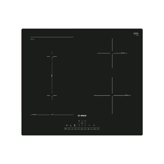 Image de Plaque de cuisson induction 60cm, 4 foyers, zone flexible, 6900W - Bosch Série 6 PVS611FC5E - noir