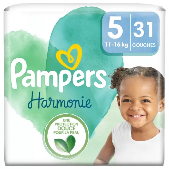 Picture of Couches Bébé Pampers Harmonie Taille 5, 11-16kg, 31 Couches