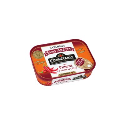 SARDINES SANS ARÊTES au piment à l’huile d’olive vierge extra - Connétable - 140g