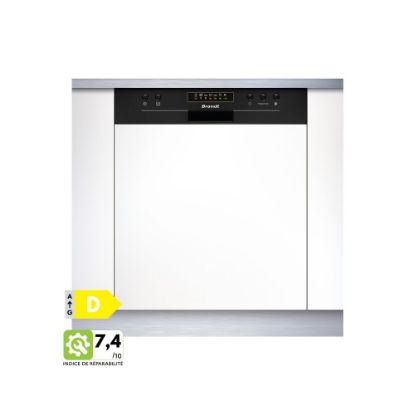 Image de Lave-vaisselle intégrable 14 couverts, 60cm - Brandt BDB424LB - Noir
