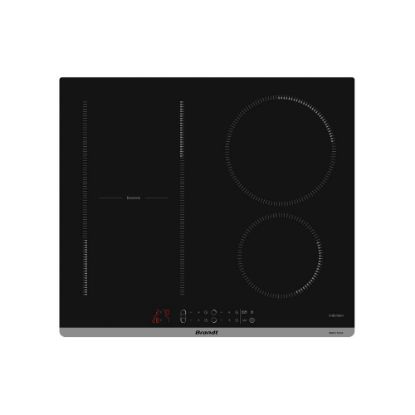 Picture of Plaque de cuisson induction encastrable 60cm 4 foyers dont 1 dual zone 10100W - Brandt BPI164DUB - Noir