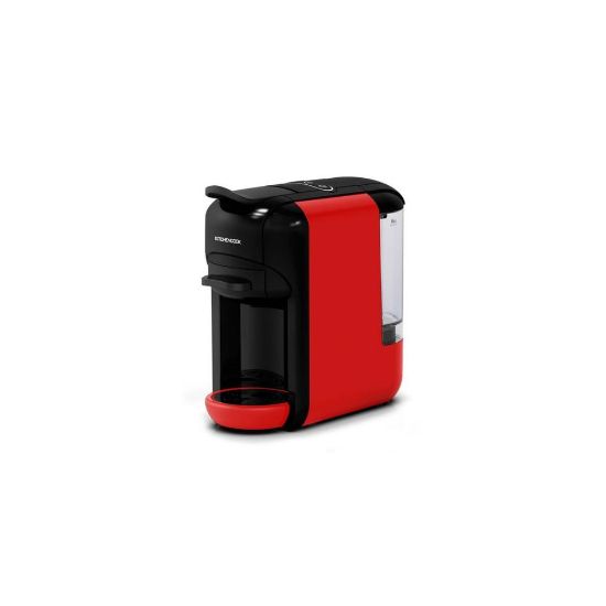 Machine à café multi dosettes et café moulu rouge kitchencook
