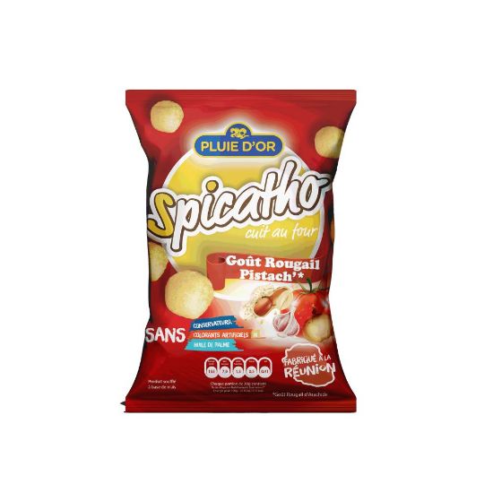 Image de Spicatcho maïs soufflé goût Rougail Pistach' - Pluie D'Or - 60g