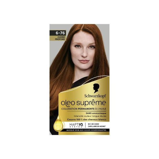 Image de Schwarzkopf Oleo Suprême Coloration à l’huile Permanente 6-76 Cuivré Profond