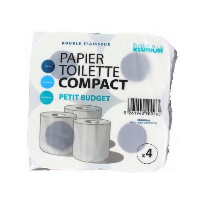Image de Papier toilette compact double épaisseur - 4 rouleaux DOULUX