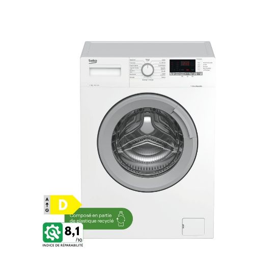 Image de Lave-linge 7kg 1400tr/min - Beko b100 WTE7712BS1W