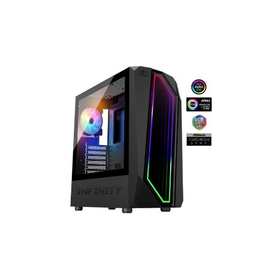 Picture of Boitier PC gaming INFINITY DARK ARGB sans alimentation - Spirit of Gamer