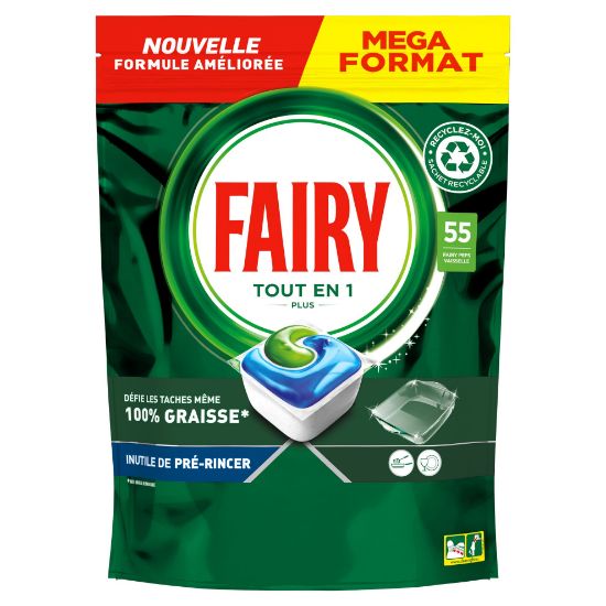 Tablettes Lave-Vaisselle Tout En 1 Plus Original FAIRY 55 unités