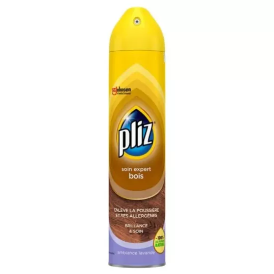 Image de Spray brillance et soin des meubles ambiance lavande Pliz, 250mL