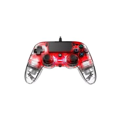 Image de Manette Filaire Compacte PS4 - NACON Rouge lumineux