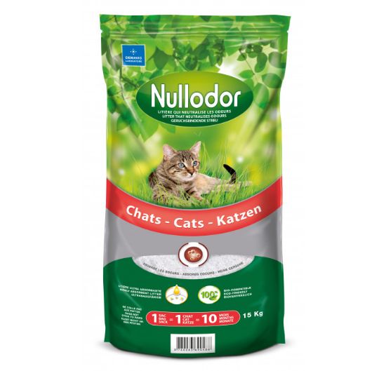 Litière Chat NulloDor chat silice sac 15Kg