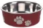Image de Gamelle chien chat Kena Rond Bordeaux & Argent - Diamètre 21 cm - 1500 ml