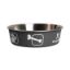 Gamelle chien chat Kena Rond Gris & Argent - Diamètre 14 cm - 450 ml