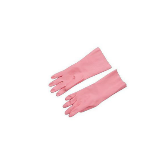 Image de Gants de ménage latex rose - Taille 8