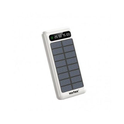 Image de Batterie Externe Solaire Avec Câbles Intégrés Solarhub Black 10 - Vortex - blanche
