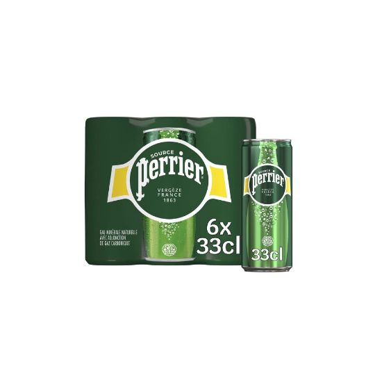 Image de Eau minérale gazeuse naturelle - Perrier - pack 6 x 33cl boite