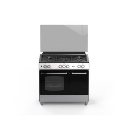 Image de Cuisinière 5 feux gaz + four électrique 57L 60x90cm - Merlin M-6090EB-S - silver