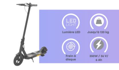 Trotinette Électrique RideTrend ES850 - Noir