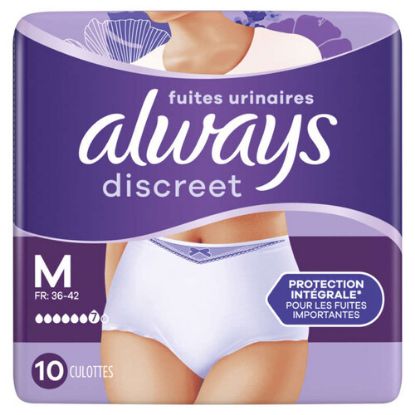 Culotte Fuites Urinaires Plus Taille M Always Discreet x10