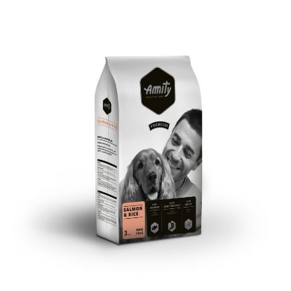 Croquettes pour Chien AMITY PREMIUM Saumon & Riz 3Kg