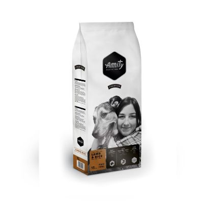 Croquettes pour Chien AMITY PREMIUM Agneau & Riz 15Kg