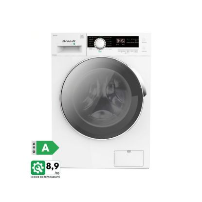 Picture of Lave-linge 10kg 1400tr/min Moteur à Induction - Brandt WFB304QW