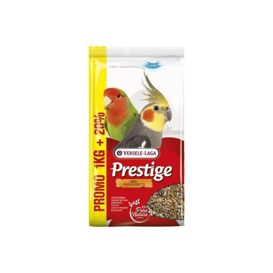 Image de Nourriture pour perroquets/nymphes de taille moyenne, tourtereaux - Versele Laga - Prestige Grandes perruches - 1kg + 200g OFFERT