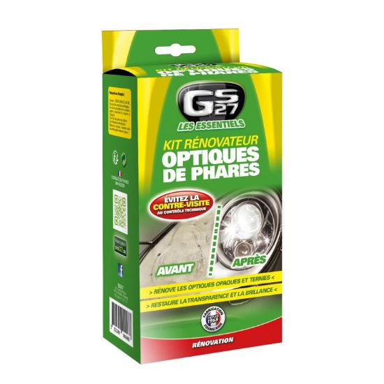 Kit rénovateur optiques de phares GS27