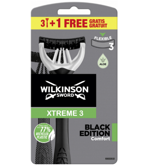 Rasoirs Jetables Masculins Wilkinson Sword Xtreme 3 Black Edition, 10 unités