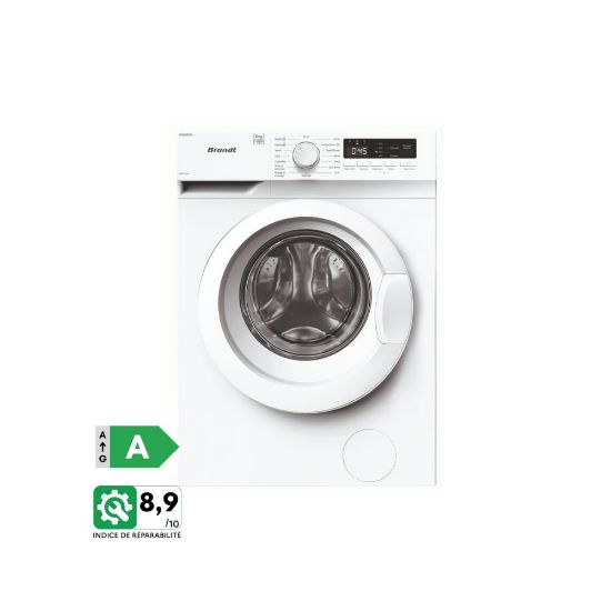 Image de Lave-linge 8kg 1400tr/min Vapeur - Brandt WFB181QW